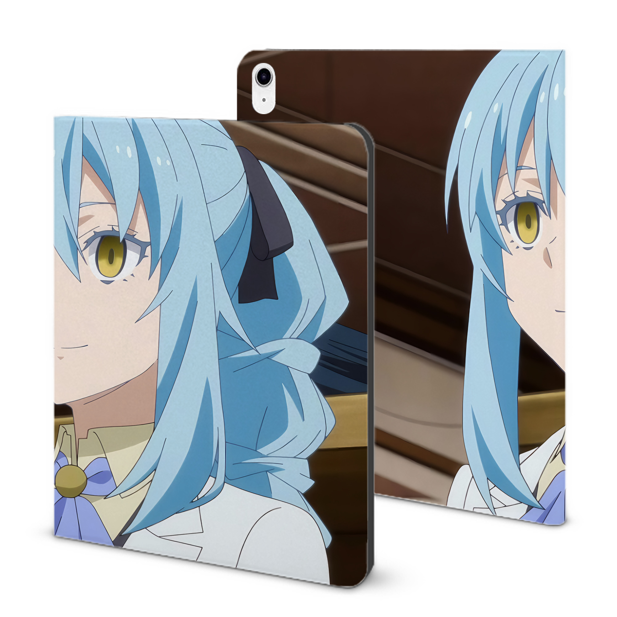 （画像用） 転スラ Regarding Reincarnated to Slime IPad ケース ブック型 PUレザー TPU 耐衝撃 軽量 薄型 ペン収納なし 全面保護 IPad 各モデル対応
